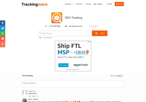 
                            7. DSV Tracking - TrackingMore.com