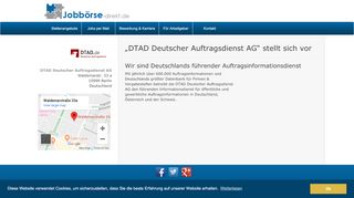 
                            13. DTAD Deutscher Auftragsdienst AG auf Jobbörse-direkt.de