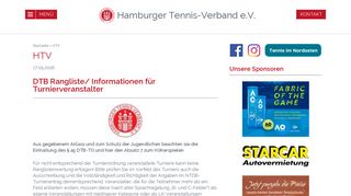 
                            6. DTB Rangliste/ Informationen für Turnierveranstalter