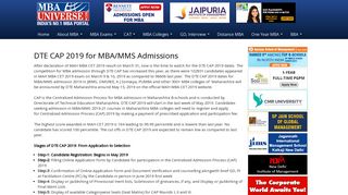 
                            8. DTE CAP 2019: CAP 2019 for MBA/MMS admission | MBAUniverse ...