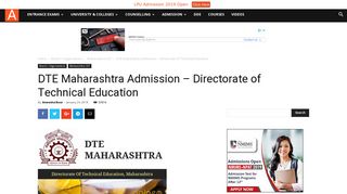
                            10. DTE Maharashtra Admission – Directorate of Technical Education ...