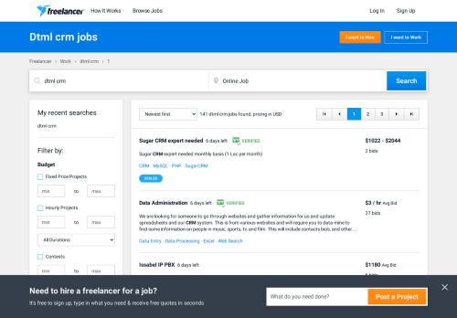 
                            8. Dtml crm Jobs, Employment | Freelancer