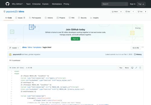 
                            11. dtms/login.html at master · psycovic23/dtms · GitHub