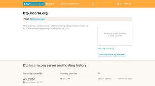 
                            3. Dtp.inccrra.org server and hosting history