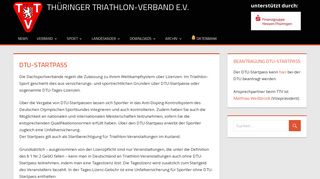 
                            12. DTU-Startpass | Thüringer Triathlon-Verband e.V.