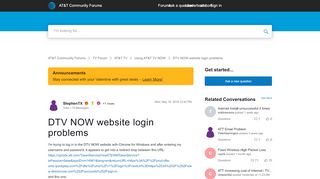 
                            13. DTV NOW website login problems - AT&T Community