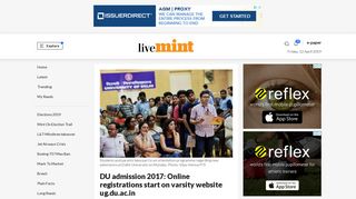 
                            11. DU admission 2017: Online registrations start on varsity website ug ...