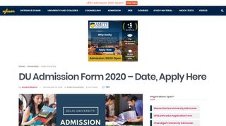 
                            5. DU Admission Form 2019 – Apply Online for UG, PG, MPhil/PhD, DU ...