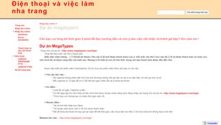 
                            10. Dự án megatypers - Điện thoại và việc làm nha trang - Google Sites