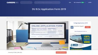 
                            5. DU B.Sc Application Form 2019, Registration - Apply here - Careers360