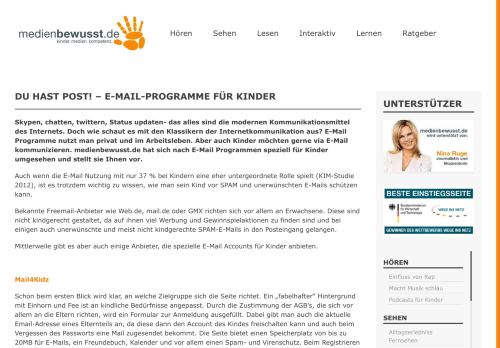 
                            13. Du hast Post! – E-Mail-Programme für Kinder : medienbewusst.de ...