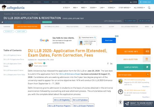
                            11. DU LLB Application Form 2019: Register Online @du.ac.in