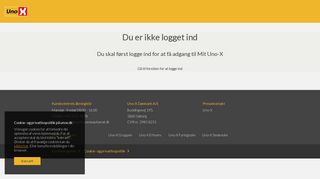 
                            2. Du skal først logge ind for at få adgang til Mit Uno-X