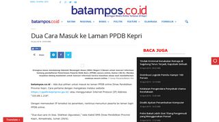 
                            4. Dua Cara Masuk ke Laman PPDB Kepri | batampos.co.id