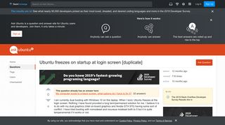 
                            5. dual boot - Ubuntu freezes on startup at login screen - Ask Ubuntu