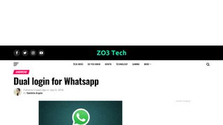 
                            10. Dual login for Whatsapp | ZO3 Tech