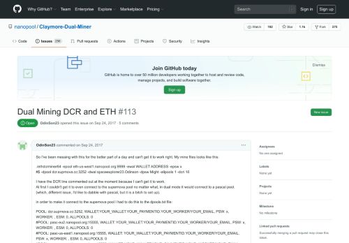 
                            7. Dual Mining DCR and ETH · Issue #113 · nanopool/Claymore-Dual ...