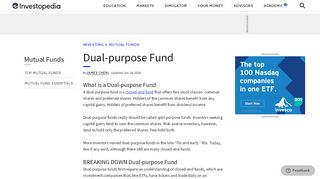 
                            2. Dual-purpose Fund - Investopedia