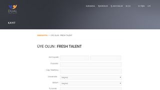 
                            11. Dual Talent üyelik CV hazırla Profil oluştur