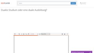 
                            10. Duales Studium oder eine duale Ausbildung? - PDF - DocPlayer.org