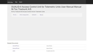 
                            11. DUALID-II Access Control Unit for Telemetric Units User Manual ...