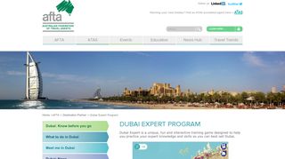 
                            4. Dubai Expert Program | Australian Federation of Travel Agents