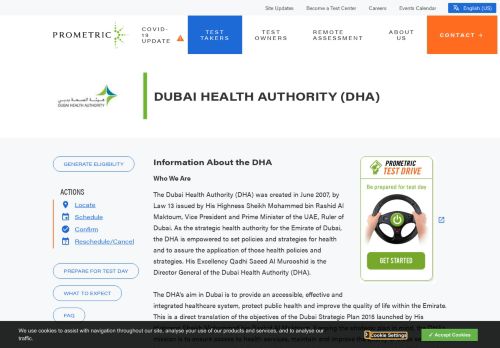 
                            13. Dubai Health Authority (DHA) - Prometric