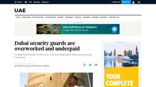 
                            12. Dubai security guards are overworked and underpaid - Gulf News