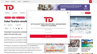 
                            5. Dubai Tourism unveils training tool for travel agents - Travel Daily Media