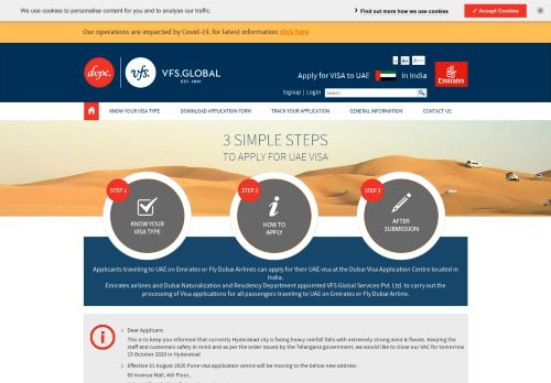 
                            4. Dubai visa information - India - Home page