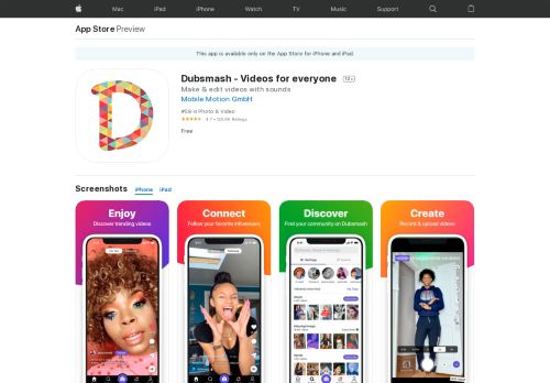 
                            11. Dubsmash - Dance & Lip Sync on the App Store - iTunes - Apple