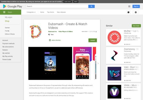 
                            5. Dubsmash - Dance Videos & Lip Sync App - Aplikasi di Google Play