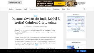 
                            5. Ducatus Swisscoin Italia Exchange Valore Criptovaluta Opinioni ...