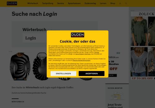 
                            2. Duden | Suchen | Login