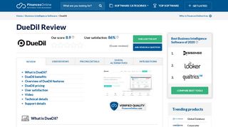
                            10. DueDil Reviews: Overview, Pricing and Features - FinancesOnline.com