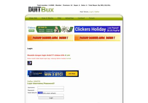 
                            1. DuitBux - Login