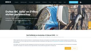 
                            9. Duitse IBC Solar en EVBox sluiten partnerschap | EVBox