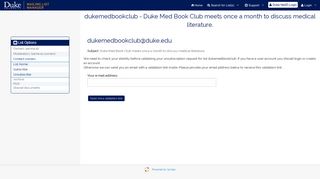 
                            12. dukemedbookclub - Duke Med Book Club meets once a month to ...
