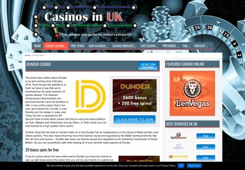 
                            4. Dunder Casino | - Casinos in UK