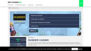 
                            7. Dunder Casino - Få 6000kr bonus och 200 freespins - Nät-casino.se