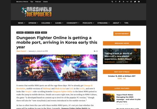 
                            13. Dungeon Fighter Online is getting a mobile port, arriving in Korea ...