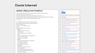 
                            3. Dunia Internet: aplikasi xflyboy hack FaceBook