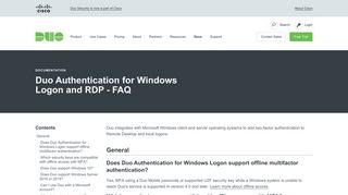 
                            5. Duo Authentication for Windows Logon and RDP: FAQ | Duo Security