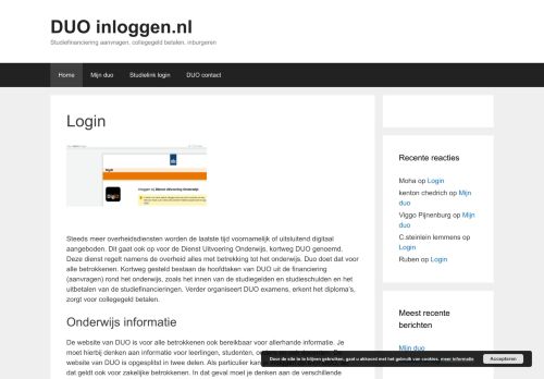 
                            8. DUO inloggen.nl | Studiefinanciering aanvragen, ...
