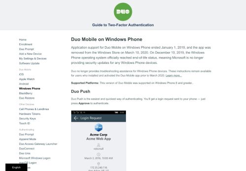 
                            13. Duo Mobile on Windows Phone - Guide to Two-Factor Authentication ...