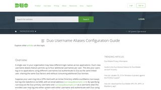 
                            6. Duo Username Aliases Configuration Guide - Duo Knowledge Base