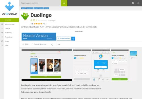 
                            12. Duolingo 4.3.1 für Android - Download auf Deutsch