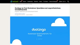 
                            11. Duolingo im Test: Kostenloser Sprachkurs mit ungewöhnlichem ...