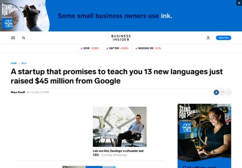 
                            12. Duolingo raises $45 million from Google Capital - Business Insider