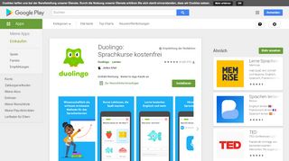 
                            4. Duolingo: Sprachkurse kostenfrei – Apps bei Google Play